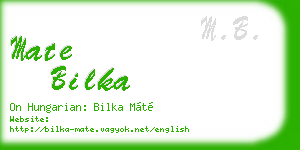 mate bilka business card